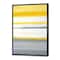Designart - Grey and Yellow Blue Abstract XIII - Modern Framed Canvas Wall Art Print